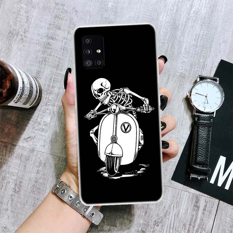 Чехол для телефона с жутким черепом, забавным танцем и скелетом для Samsung Galaxy A12 A22 A32 A42 A52 A72 A51 A71 5G A41 A31 A21 A02S M12 M21 M31
