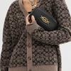 Coach Avery 20 Metal Logo Zipper Closure Leather Handheld Crossbody Shoulder Bag Small Women Bags Black CR095-B4BK