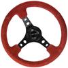 NRG Innovations Усиленный руль 350 мм Спортивный руль Красная замша NRG-RST-006S-RR - (Глубиной 3 дюйма)