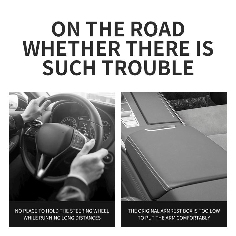 Подушка для подлокотника автомобиля, подушка для подлокотника из искусственной кожи с сумкой для хранения с обеих сторон