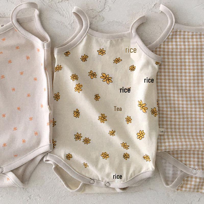 Korean Baby Soft Cotton Sling Jumpsuit - Summer Vest