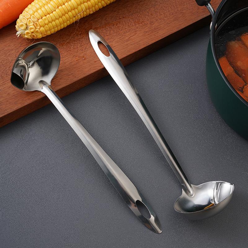 Stainless Steel Colander Spoon Soup Colander Kitchen Gravy Oil Soup Fat Separato