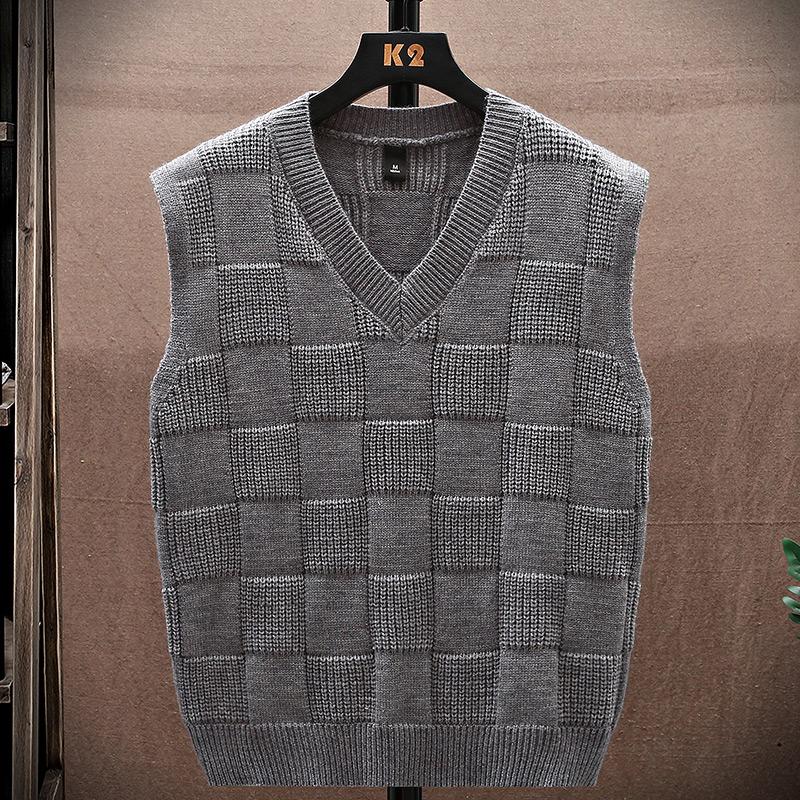 Свитер Майка Мужской жилет Подкладка Свитер без рукавов с v-образным вырезом Свитер Пара теплый жилет 15 различных форм цветов в разных цветах