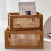 Коробка для хранения из массива дерева Ретро органайзеры Высококачественная корзина для хранения Домашний