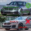 Сплиттер-диффузор накладка на передний бампер для BMW 5 серии G30 G31 520i 530i 540i M-Sport 2017-2020 обвесы тюнинг черный