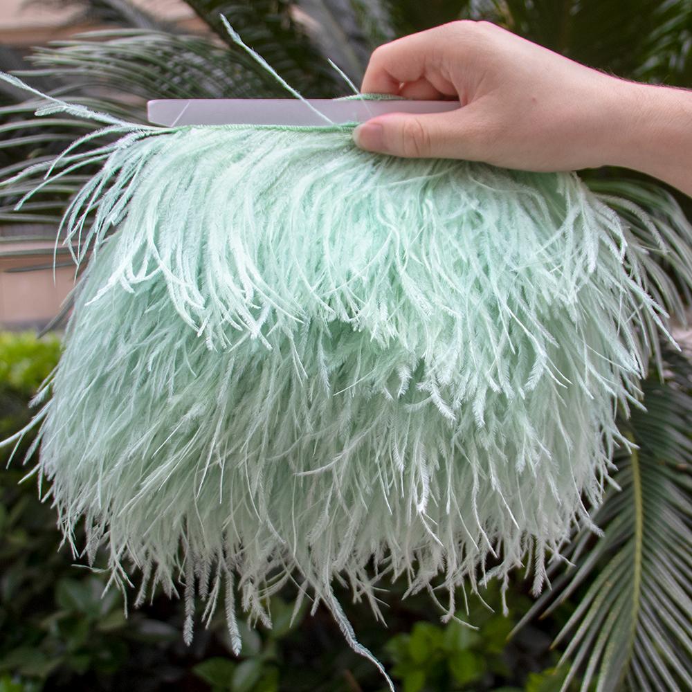 Feather1Meter Отделка из страусиных перьев 10-15/15-18/18-22 см Перья Бахрома Лента для Домашней Вечеринки Платья Шитья Свадебного Украшения Высокое Качество