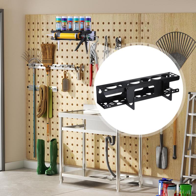 Caulking Tube Storage Rack Wall Mounted Metal Grease Tube Rack Sealant Organizer Tube Storage Caulking Tool Organizer Holds