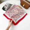 High-End Silk Scarf Women'S Spring Fashion Retro Neck High-End Square Scarf Scarf With Shirt Scarf