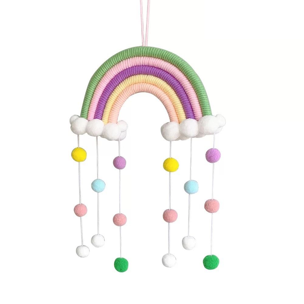 Macrame Rainbow Clouds Tapestry Handmade Room Decoration Delicate Photo Prop  Home