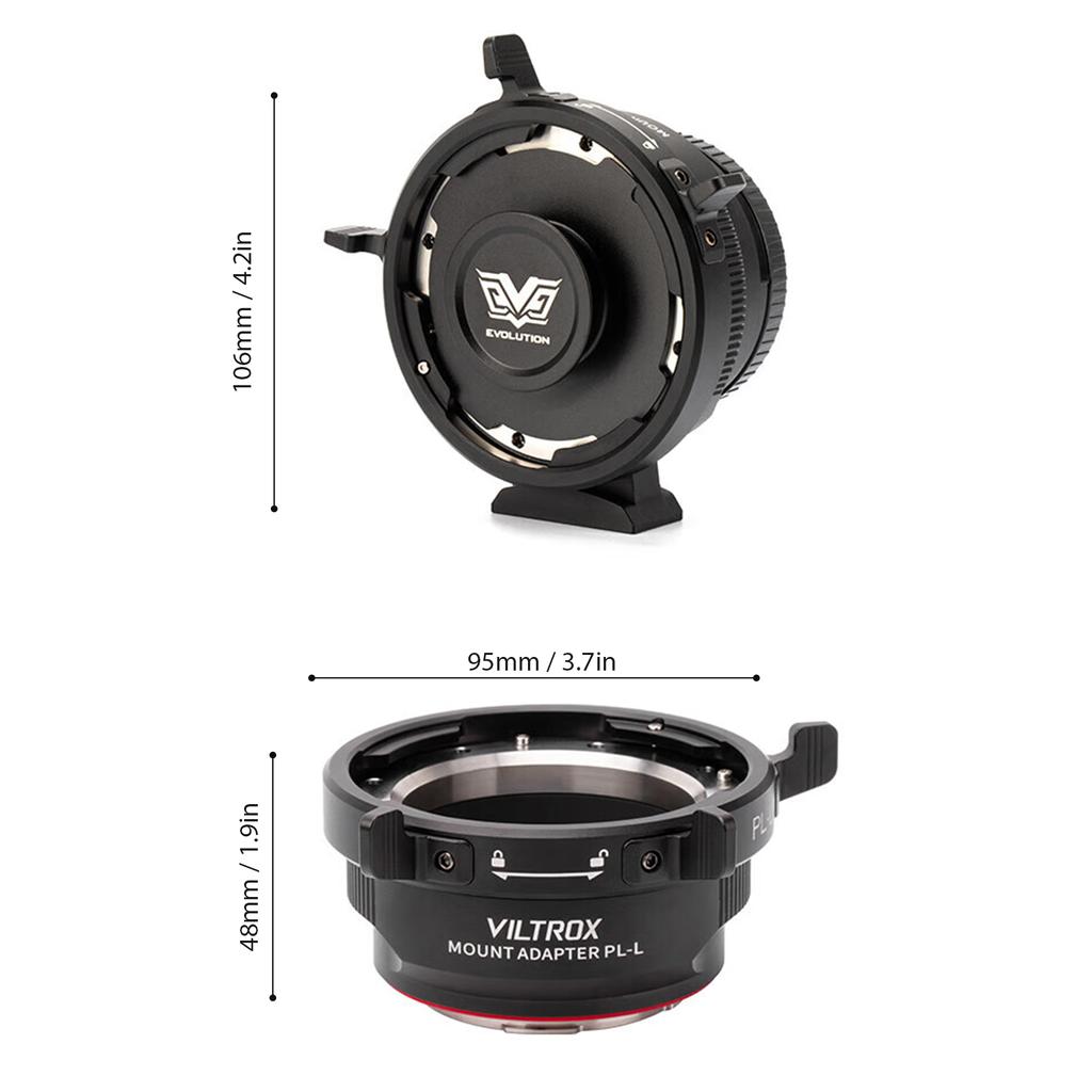 VILTROX PL-L Lens Mount Adapter Ring Manual Focus for PL Mount Series Lens Compatible with Leica