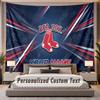Custom Name Text Tapestry Boston Red Sox Personalized Polyester Wall Tapestry For Bedroom And Room