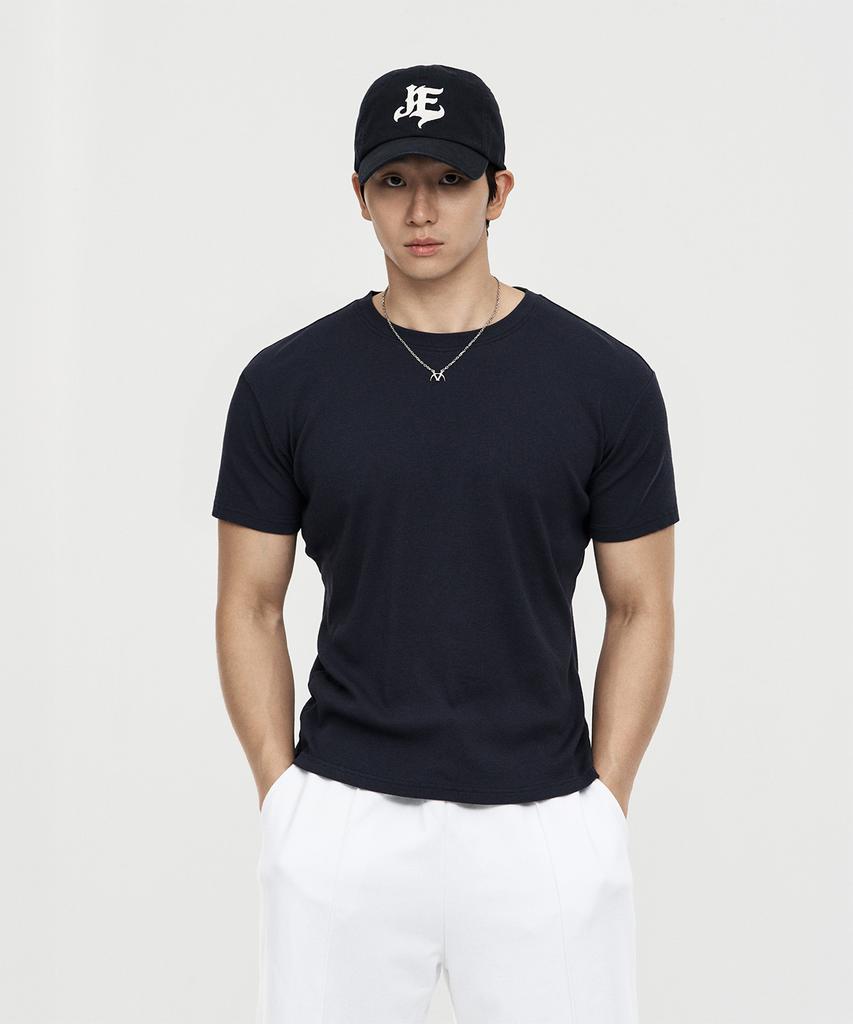 JELEVE Ribbed Muscle Fit Short Sleeve