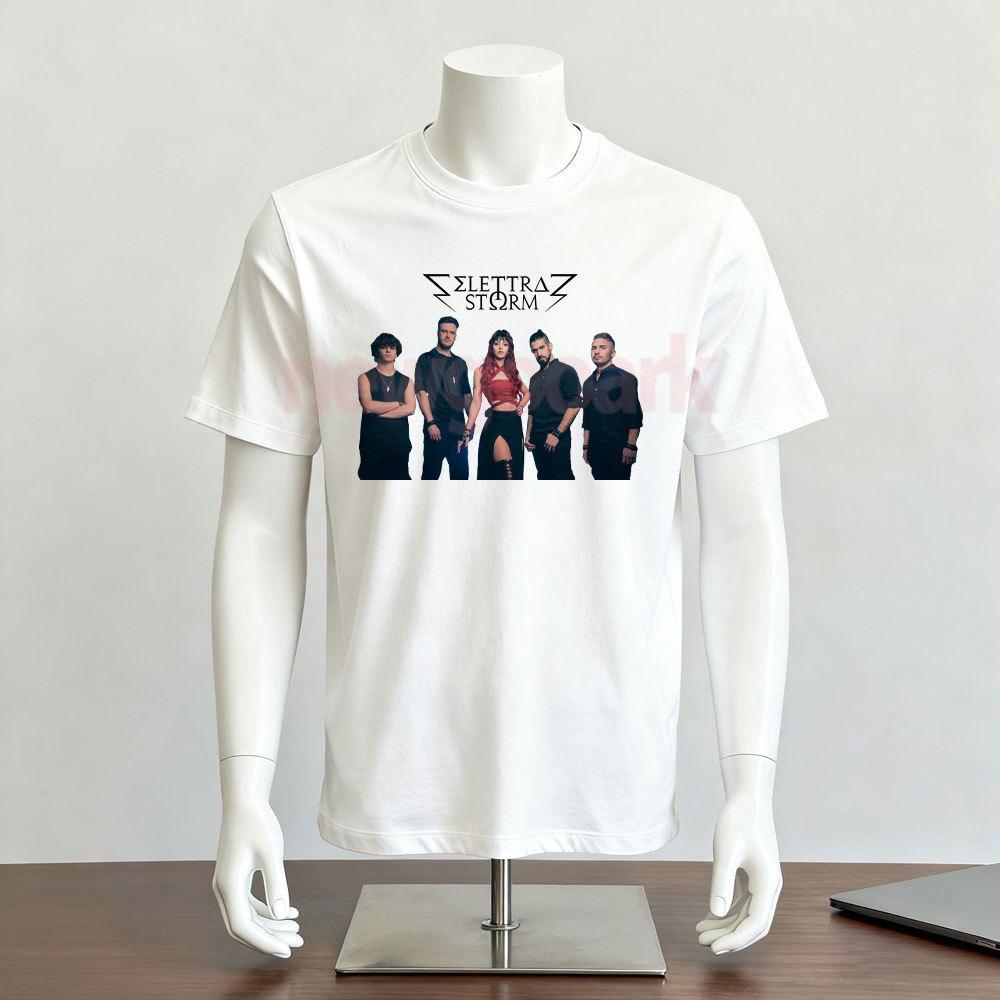 Italian Heavy Metal Band ELETTRA STORM Graphic T Shirts Retro Rock Enthusiasts Woman Man Cotton Fashion Streetwear Ropa Hombre