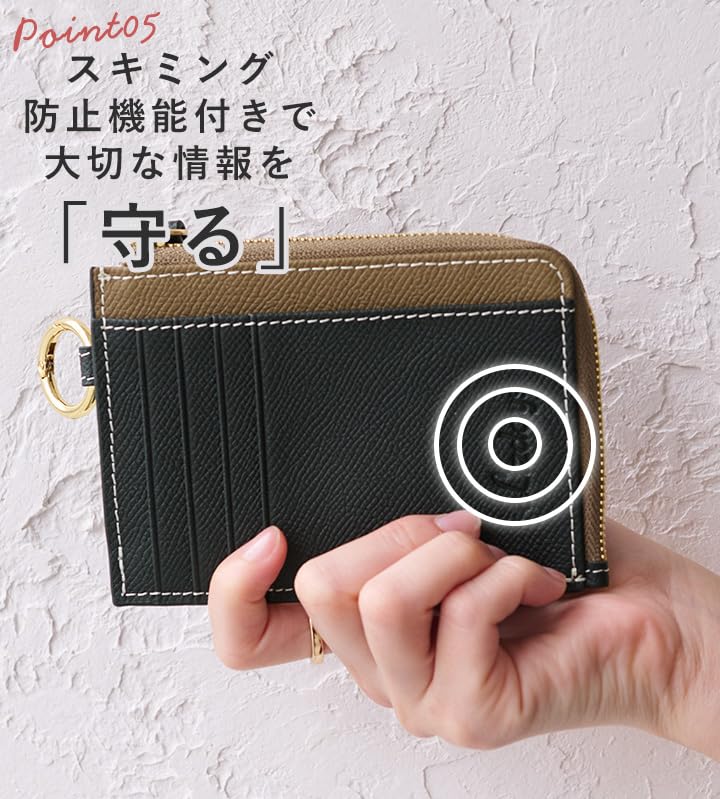 Lizdays Кошелек-фрагмент из натуральной кожи, мини-кошелек на молнии для монет, тонкий дизайн, женский L-образный кошелек, (лаванда)