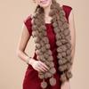 Women Winter Warm Rabbit Fur Scarf Hot Sale Natural Rabbit Fur Muffle Lady Scarves