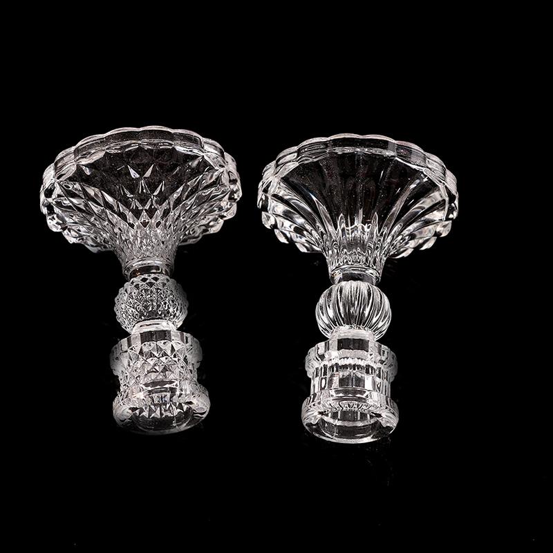 Vintage Glass Clear Candlestick Dinner Candle Holder Home Wedding Decorations