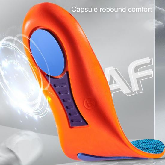Flexible Insole Sweat Absorbing Sports Insole for Arch Support Fasciitis Relief Universal Breathable Orthopedic Insoles
