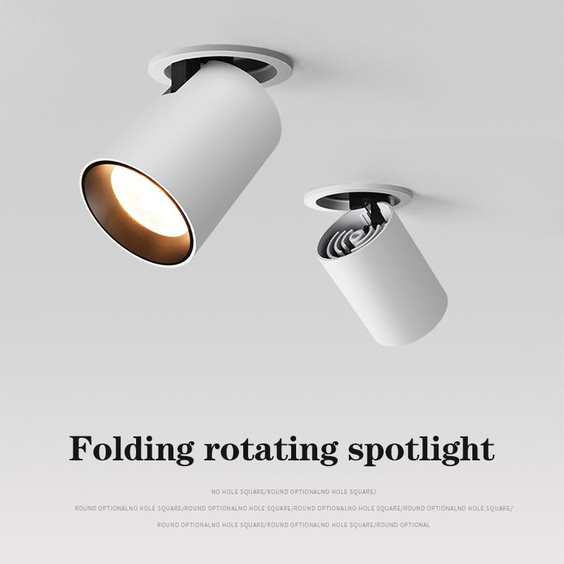 LED Downlight Dimmable Embedded Foldable Ceiling Lamp Spot Adjustable Nordic Lighting 7W 12W Indoor Kitchen Folding Spotlights