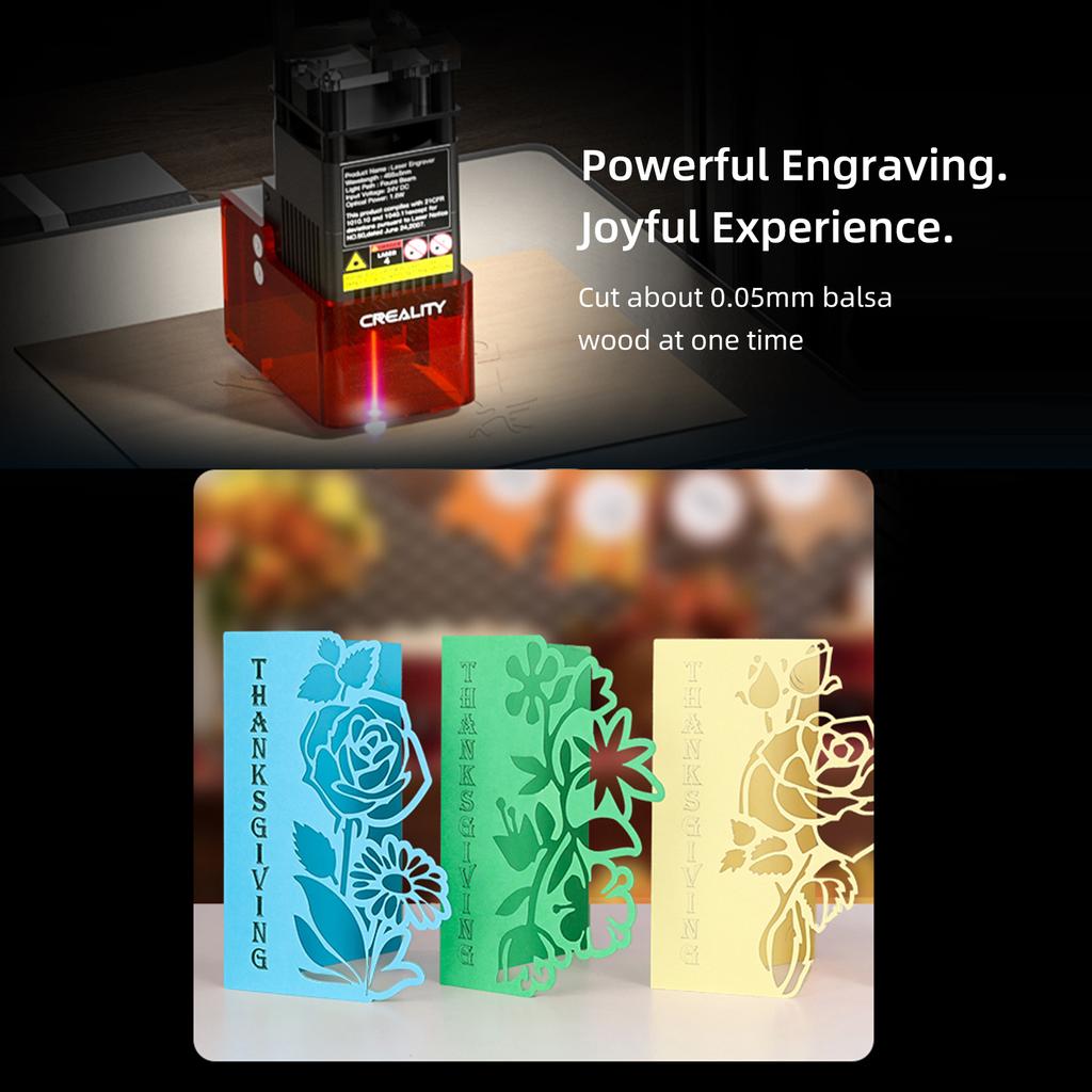 Лазерный модуль Creality 1,6 Вт, лазерное пятно 0,06x0,06 мм, совместимый с CR-10 Mini/Ender-2 Pro/Ender-3