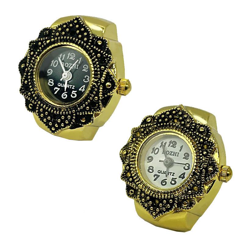 Часы с кольцом на палец, серебряные часы с кольцом для женщин и мужчин, уникальный дизайн, винтажные часы с кольцом в стиле ретро