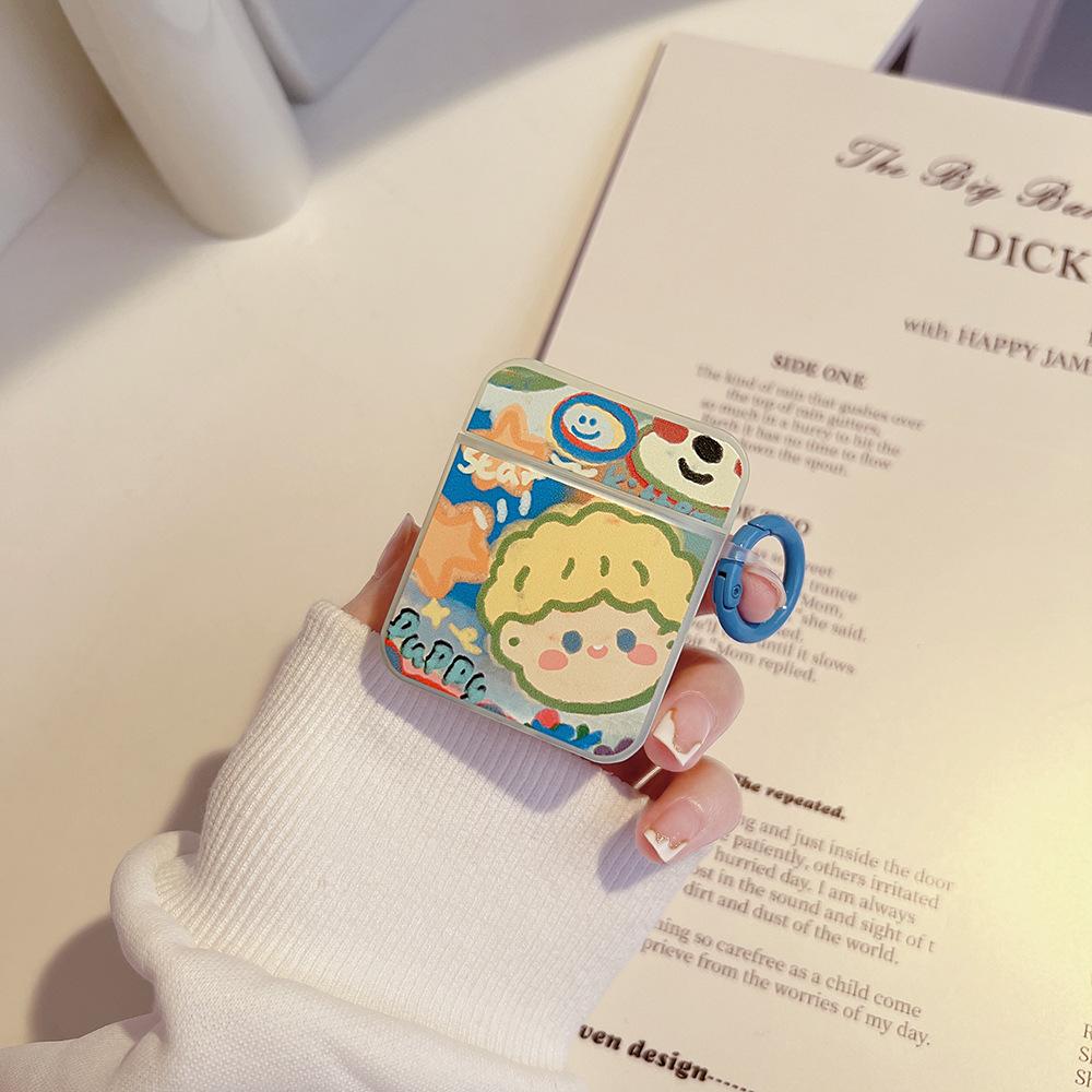 Cute cartoon couple Apple AirPods 1 /1 generation Pro earphone case for new 1st generation earphone case square