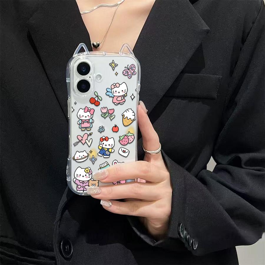 Чехол для телефона Sanrio с ушками кошки KT для Apple 17 - Новая модель