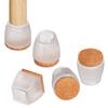 8Pcs 22-32mm Chair Leg Caps Noise Reducing Circular Furniture Feet Protective Cover Anti-Slip Floor Pads for Home