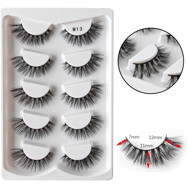 3D кошачьи ресницы 3/5 пар из искусственной норки, лисьи ресницы, крылатые пушистые накладные ресницы Maquiagem, натуральные длинные искусственные ресницы для макияжа