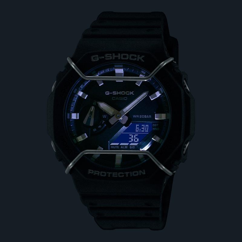 Casio Мужские часы G-SHOCK из смолы, водостойкость 200 м, аналоговые, ударопрочные, кварцевые, GA-2100PTS-8A