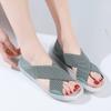 Размер 45 спортивные сандалии женские 2025 новые мягкие подошвы легкие двухслойные повседневные тапочки Socofy эластичная ткань женская летняя обувь