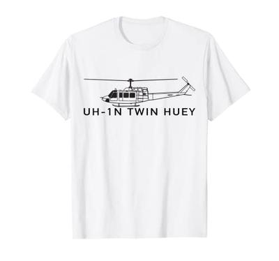 UH-1N Twin Huey Военный Вертолет Футболка Подарочная Футболка