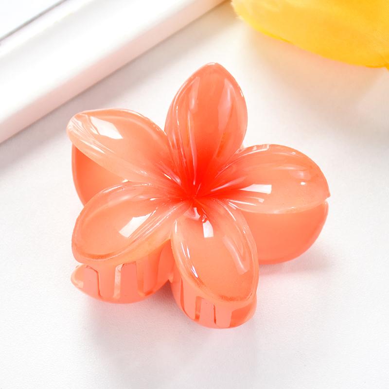 2 шт. 8 см гавайские цветы заколка для волос коготь головной убор аксессуары акриловая шпилька краб летний день рождения украшение свадебный подарок