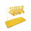1 Set Acrylic Earring Holder with Mini Hangers Colorful Coat Hanger Shape Earring Display Stand with Mirrored Base