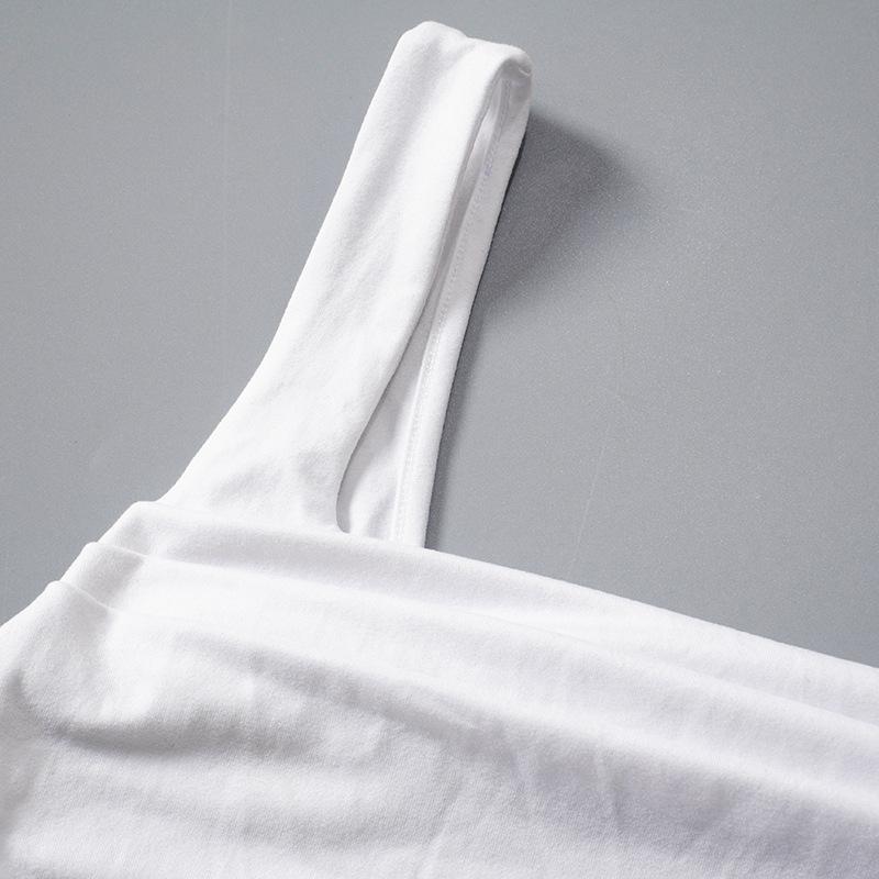 GMXIA Женская весенняя облегающая однотонная майка-топ с плиссировкой и халтером