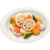 Skater Easy-Scoop Plate, Wood Grain Cream, Durable Plastic, Biomass-Based, Microwave and Dishwasher Safe, NPLS2B-A