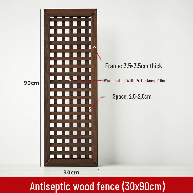 Outdoor Wooden Fence Lattice: Anti-Corrosion Courtyard Rail, Balcony Decor, Climbing Trellis Screen Partition.