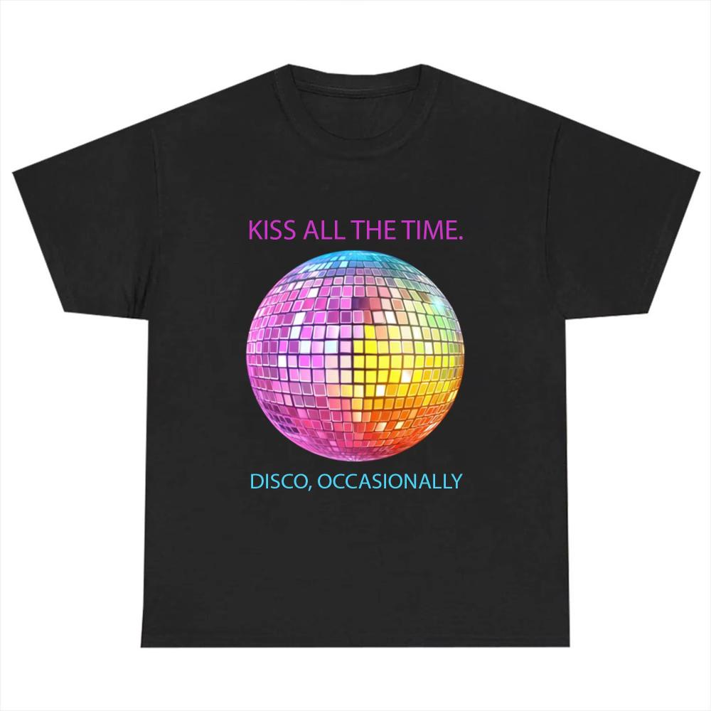 Kiss All The Time Disco Occasionally Harry Styles 2026 Album Unisex 100cotton Shirt Summer ONeck Vintage Clothes
