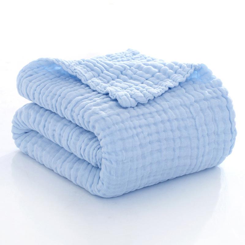 Factory Solid Colors 6 Layers 100%Cotton Muslin Blankets, Baby Blankets