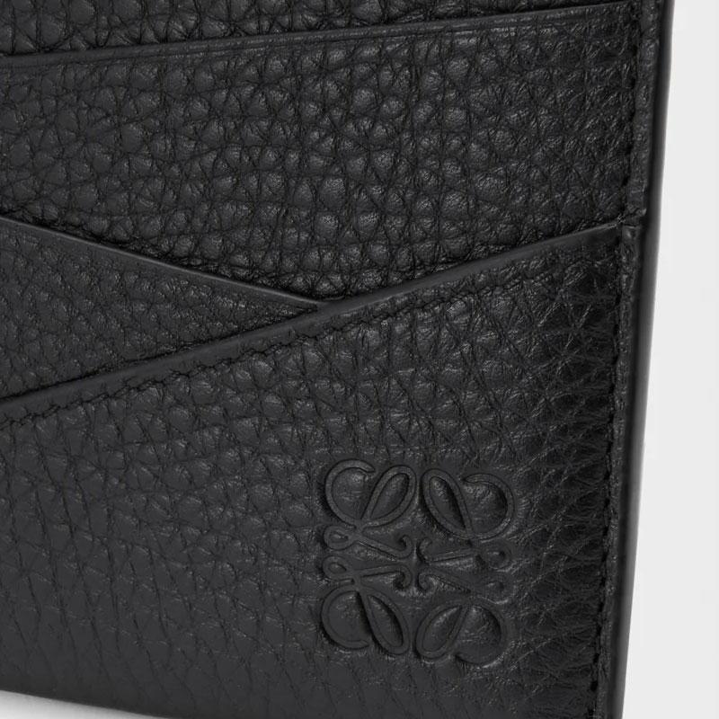 Loewe Минималистичный держатель для карт из мягкой телячьей кожи, однотонный, мужские аксессуары, Черный C510Q77X12-1100