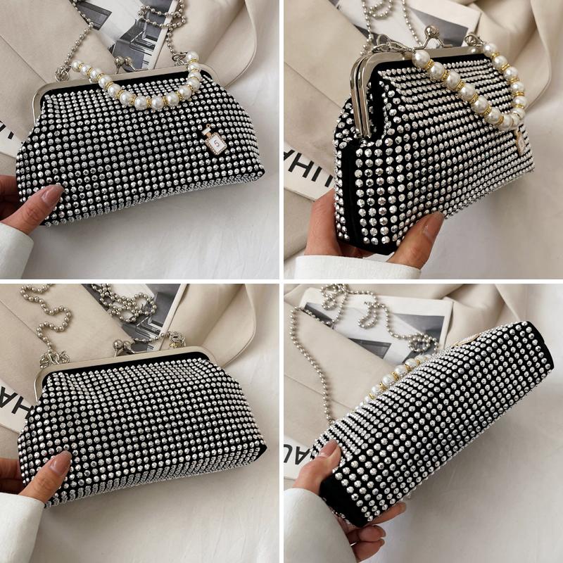 Блестящие бриллианты женская сумка 2022 тренд леди вечерний клатч кошелек клип сумка женская роскошная сумка Corssbody сумки для женщин