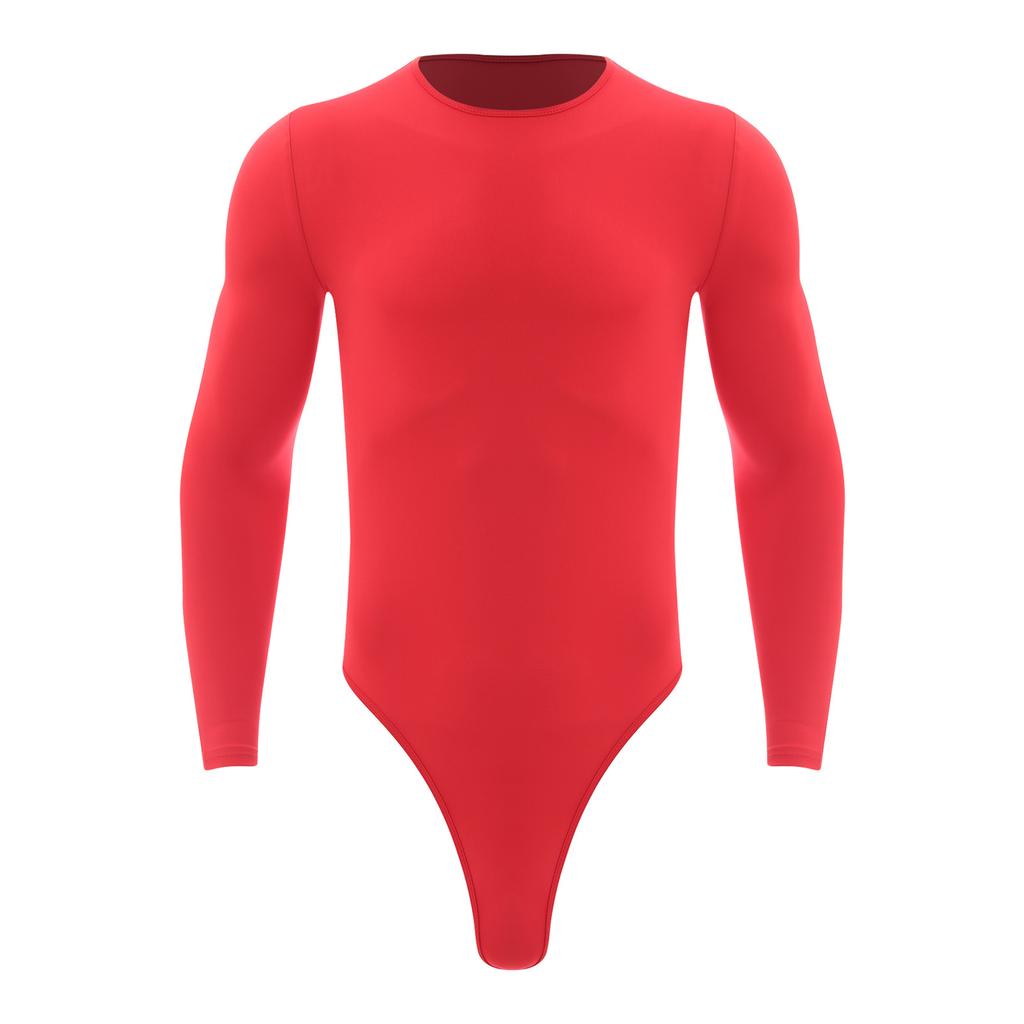 Боди на кнопках для мужчин, легко надеваемое, цельное, трико, с длинным рукавом, с круглым вырезом, повседневный наряд, L-XL