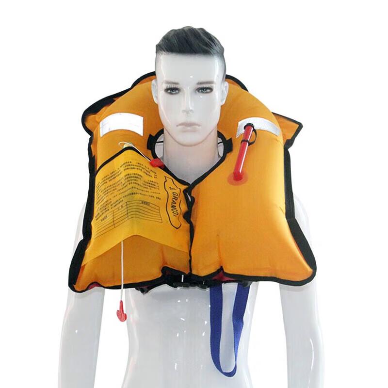Автоматически и вручную надуваемый спасательный жилет, крепящийся на шею