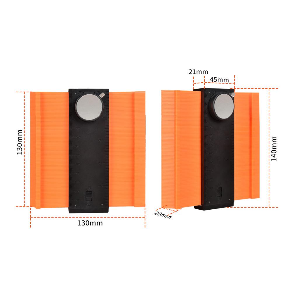 Многофункциональный контурный шаблон 5 и 10 дюймов Инструмент для измерения неправильных форм Копировальный профильный шаблон для деревообработки, камнеобработки, автомобильной промышленности