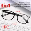 1PACK Unisex Fashion Progressive Multifocal Glasses Men Women Blue Light Blocking Reading Glasses Trendy Presbyopia Eyewear