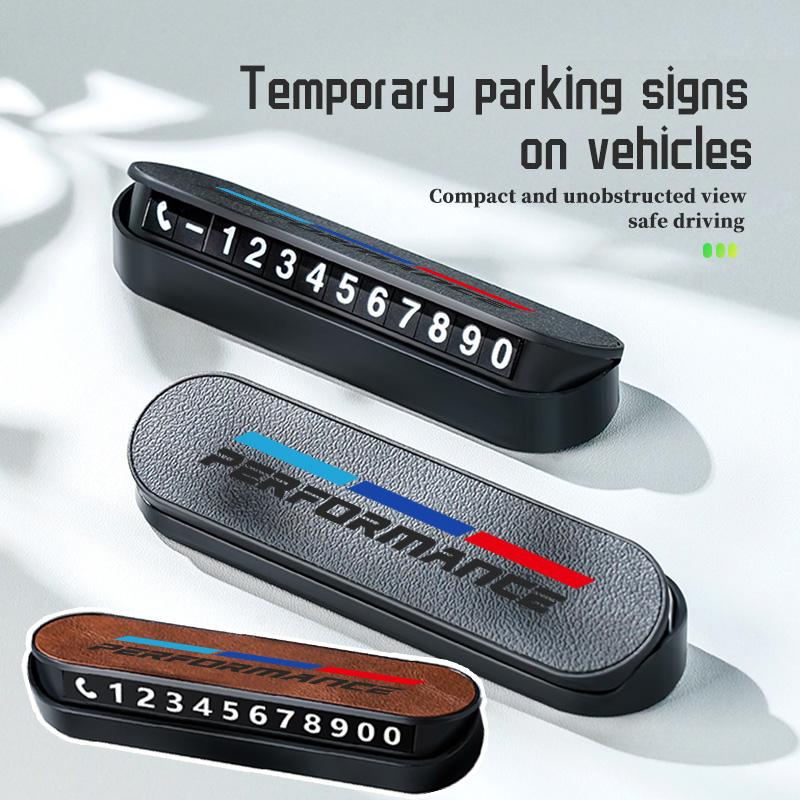 GVSW4 For BMW Temporary Parking Card Phone Number Plate Sticker Display Auto Accessories 1 3 4 5 6 7 Series M X1 X3 Performance Alpina