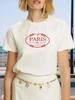 PARIS Print T-shirt, Short Sleeve Crew Neck Casual Top For Summer & Spring Women's Clothing