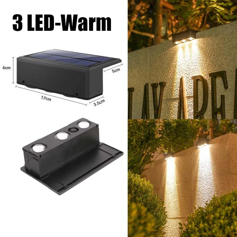 LED Solar Garden Lights Outdoor Garden Square Wall Lamp IP65 Waterproof Solar Powered Light Yard Balcony Fence Decoration Lamps