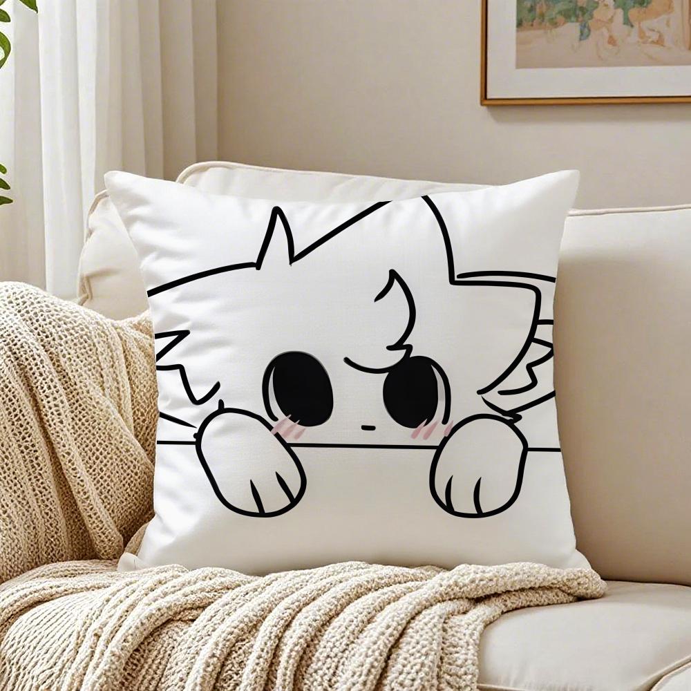 meme cute SSilly Cat Cushion Cover Pillowcase Antidustmite living Room Sofa Decor Cushion Room