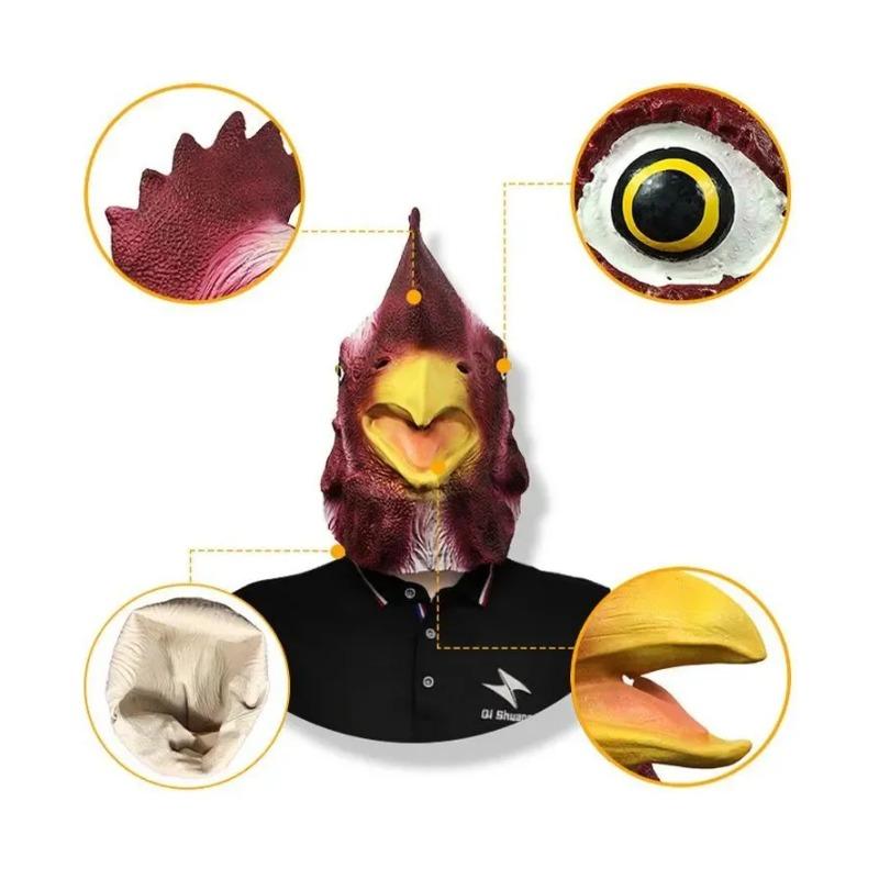 Маска животного на Хэллоуин, карнавал, маска петуха