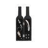 5 Pieces Bottle-Shaped Case With Drip Ring, Foil Cutter, Wine Pourer and Stopper Wine Opener Accessories Set Stainless Steel